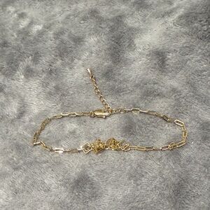 Gold Geometric Chain Bracelet